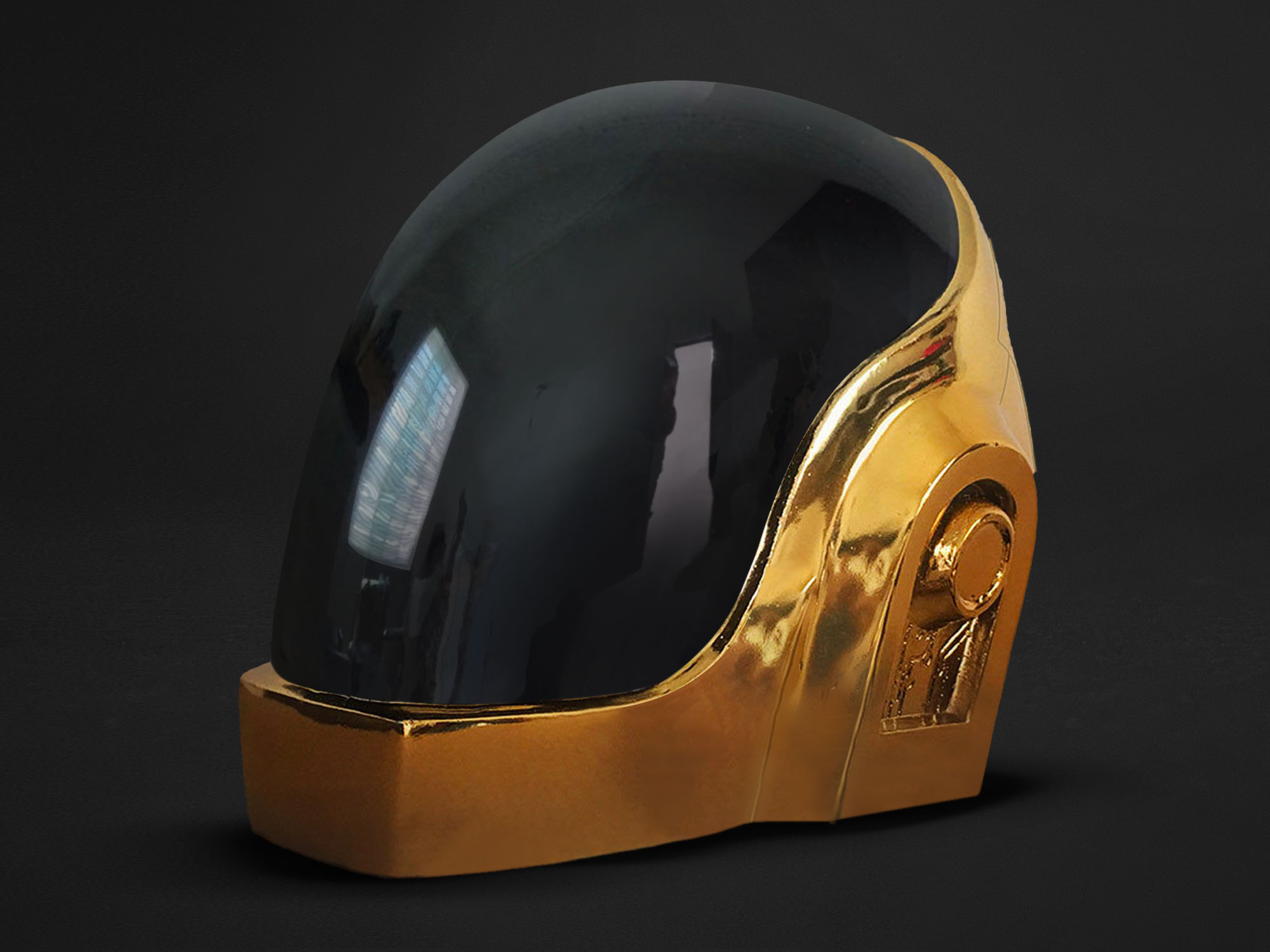 DAFT PUNK - Guy Manuel Helmet Chrome Finished Includes Pendant.