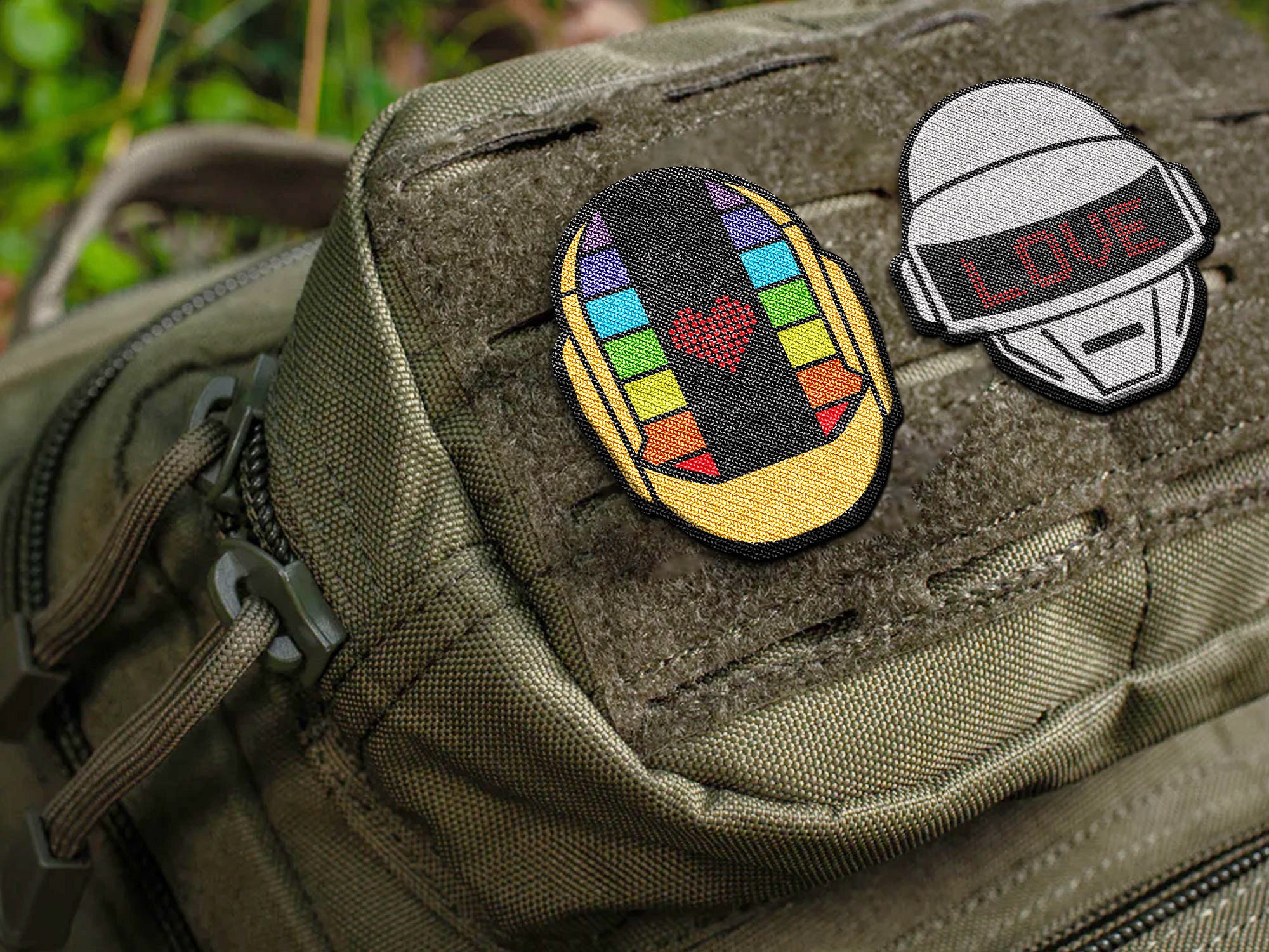 DAFT PUNK Helmet Patches - Thomas Bangalter and Guy Manuel.